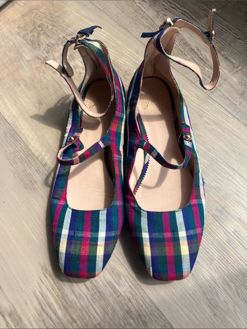J. Crew plaid shoes